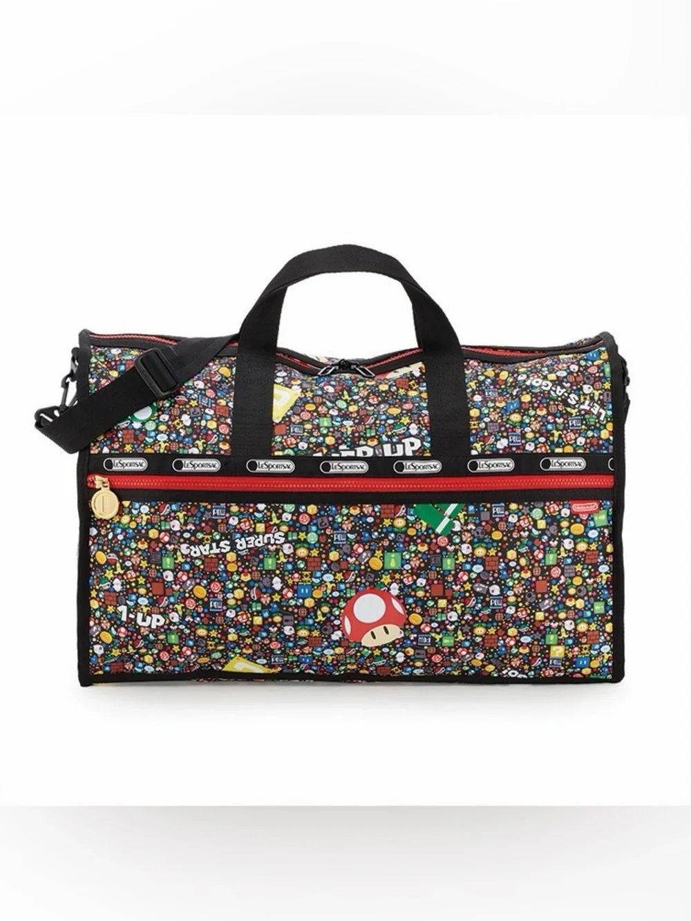 Nintendo x Lesportsac Super Mario Medium Weekender Travel Duffel Bag NWOT